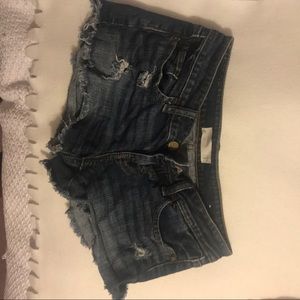 Denim mini shorts